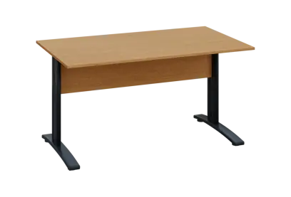 EPK 18 - 14 stůl kancelářský, kovová podnož černá, deska 18 mm, široký 1400 mm, buk Royal